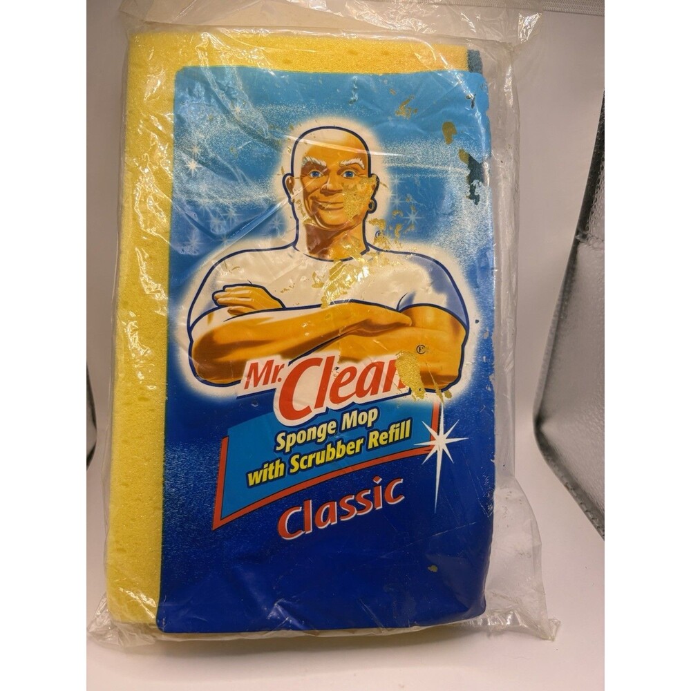 Vintage Mr Clean Sponge Mop Refill Scrubber Classic NEW Old Stock